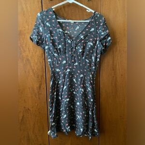 Aeropostale Grey Floral Dress